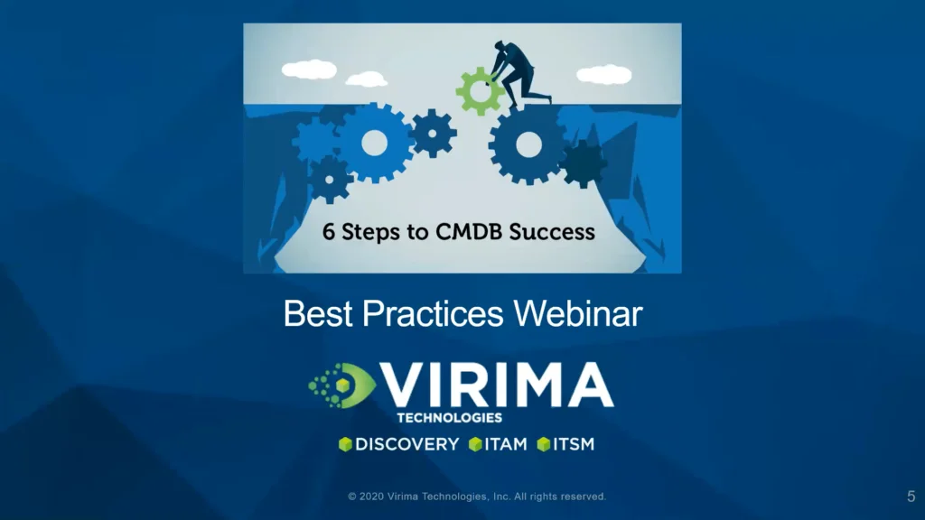 CMDB & the service asset configuration management are important aspects of ITIL that drive success.