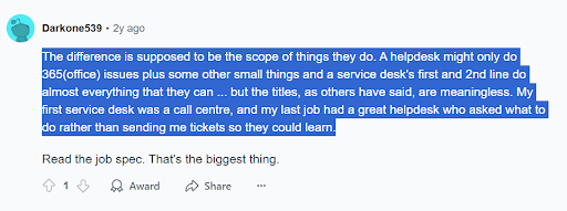 Key features of servicedesk