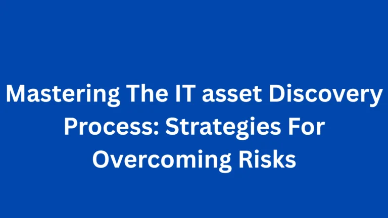 Mastering The IT asset Discovery Process: Strategies For Overcoming Risks