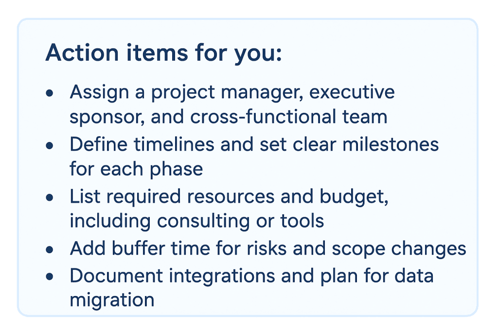 Develop a detailed project plan with timelines and milestones