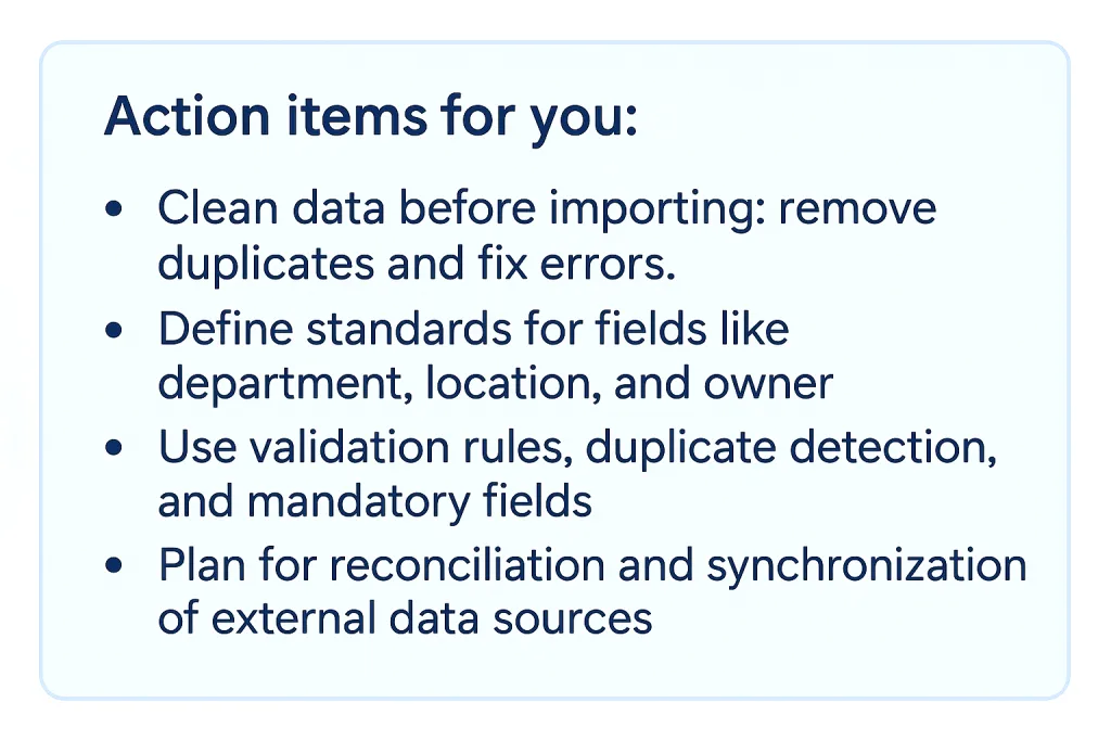 Ensure data quality and consistency from the outset