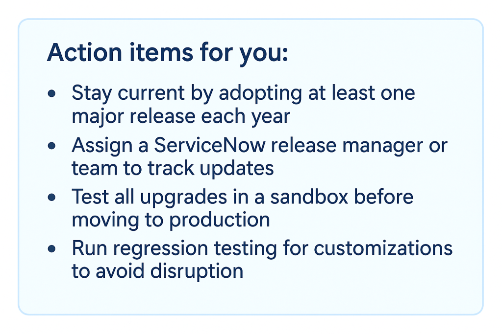 Stay up-to-date with ServiceNow releases and new features