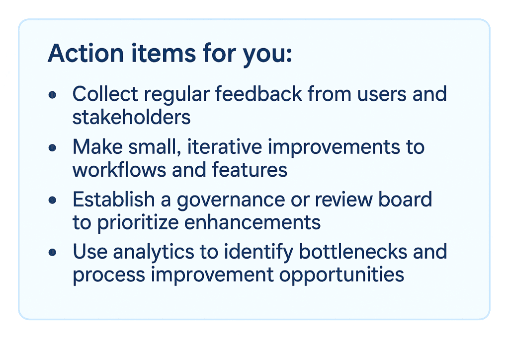 Embrace continuous improvement and optimization