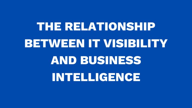 The relationship between IT Visibility and Business Intelligence