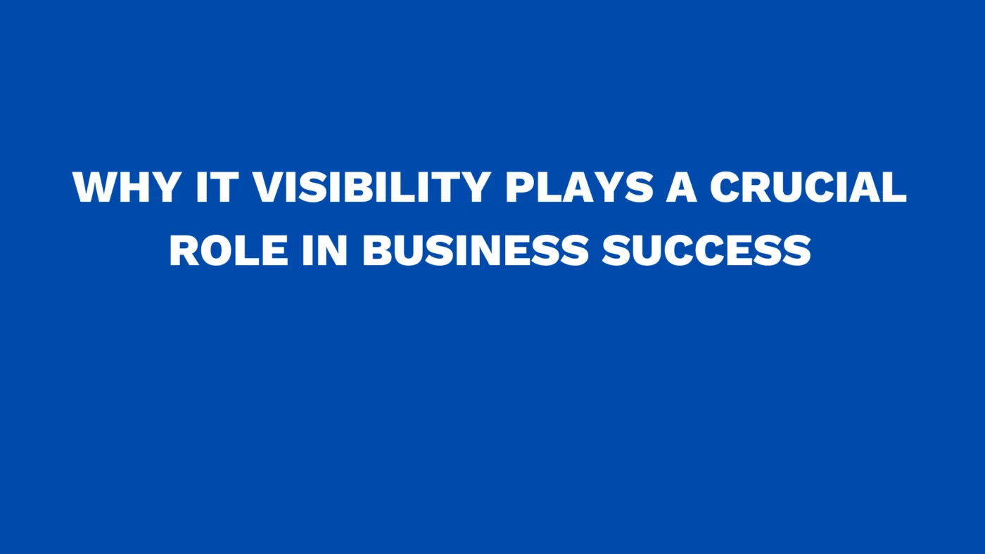 Why IT visibility plays a crucial role in business success