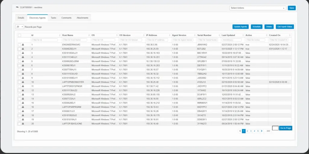 Persistent asset configuration monitoring through Windows agents