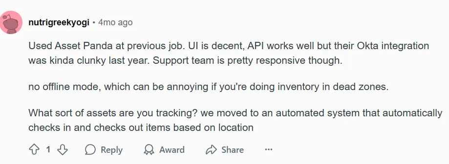 Asset Panda reviews