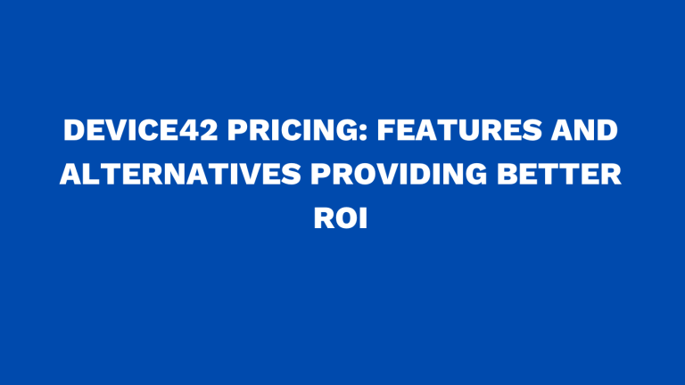 Device42 pricing