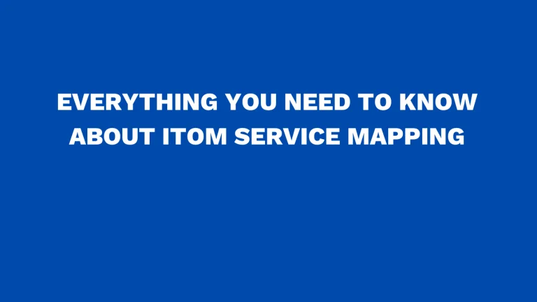 ITOM service mapping