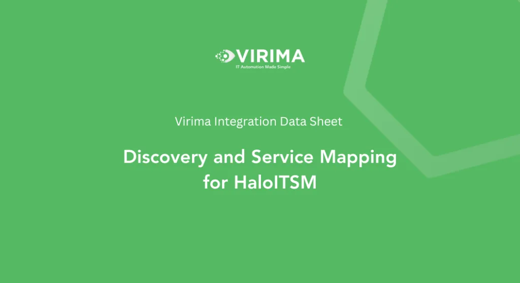 Discovery and Service Mapping for HaloITSM