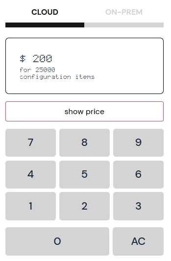 Cloudaware CMDB pricing example