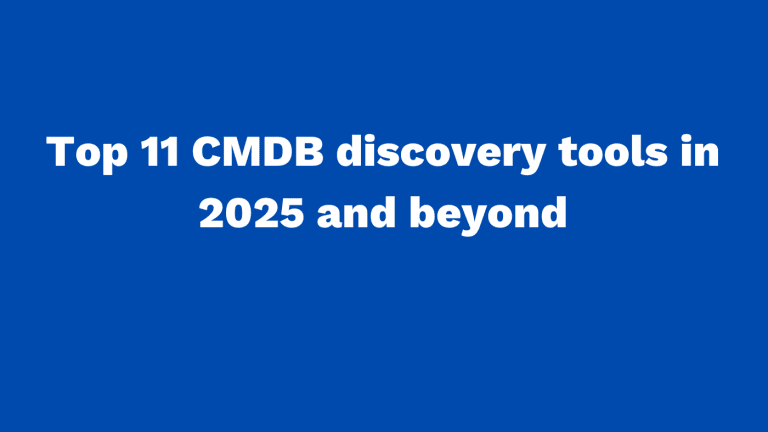 Top CMDB discovery tools