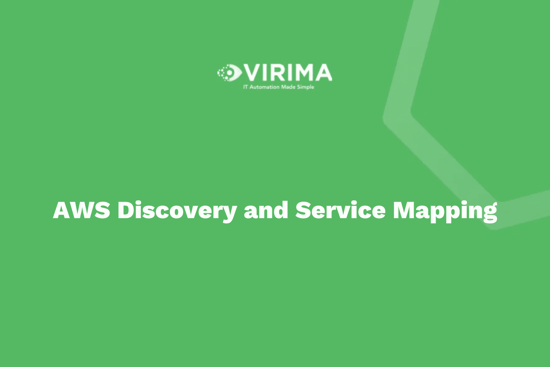 AWS Discovery and Service Mapping | Virima