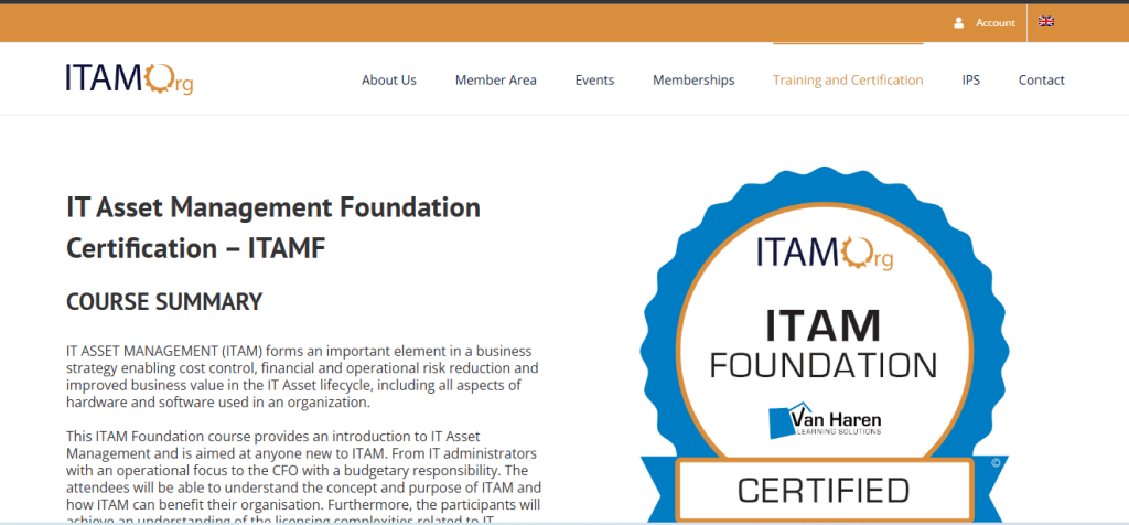 ITAMOrg ITAM training course