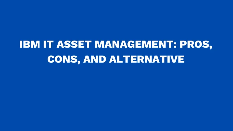 IBM IT asset management: Pros, cons, and alternative
