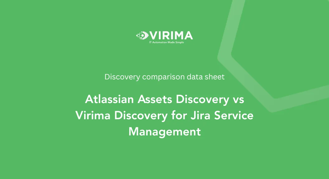 Virima Discovery comparison data sheet