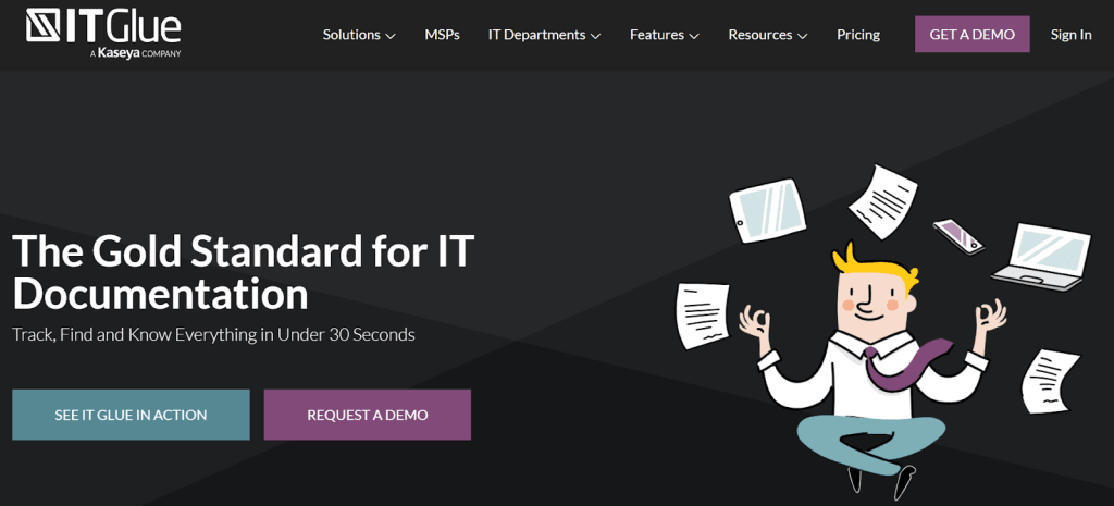 Alt text: IT Glue website