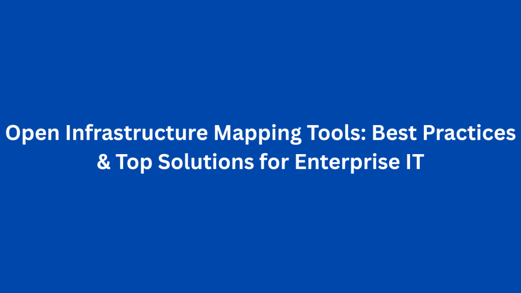 Open infrastructure monitoring