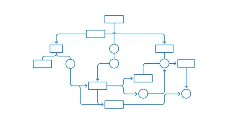 CMDB service map showing stakeholder approval workflow with organizational hierarchy and CI ownership connections