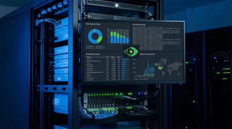 Linux server CMDB discovery disk capacity last login process data non-sudo scanning