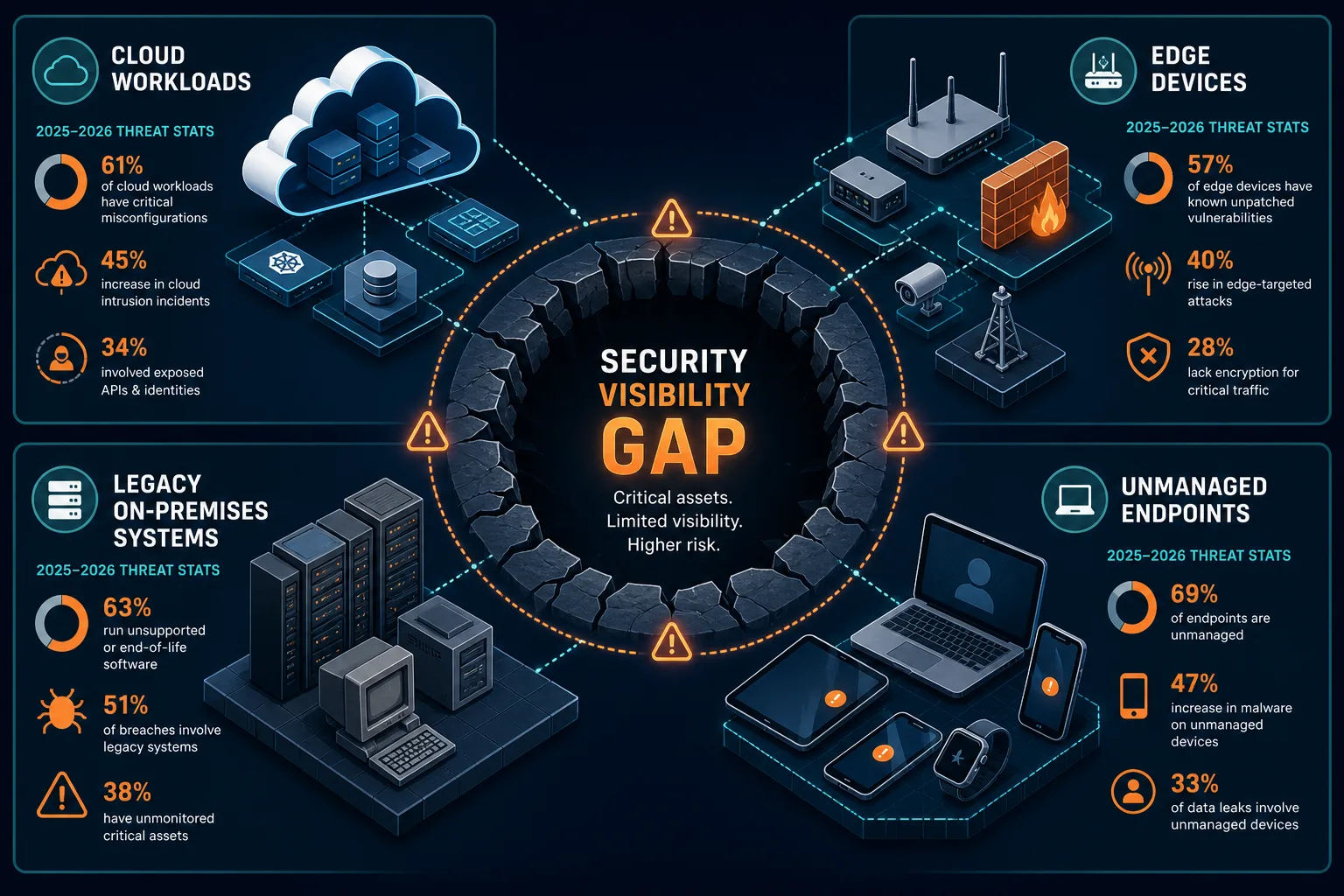 Conceptual Diagram Showing Four Blind Sp Conceptual Diagram Showing Four Blind Sp — Virima Cybersecurity It Asset Visibility Cmdb