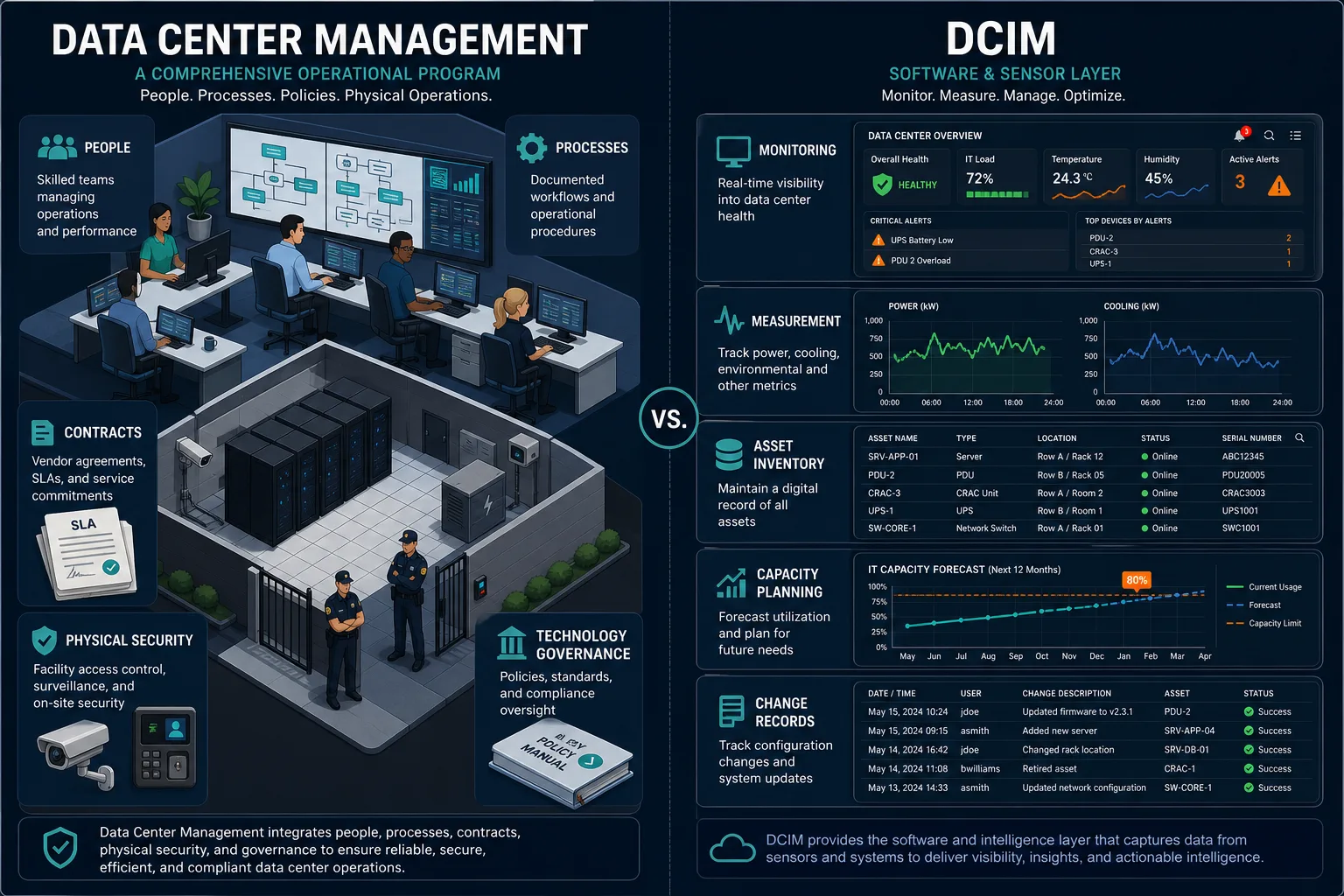 Side By Side Diagram Contrasting Data Ce Side By Side Diagram Contrasting Data Ce — Virima What Is Dcim Data Center Infrastructure Management