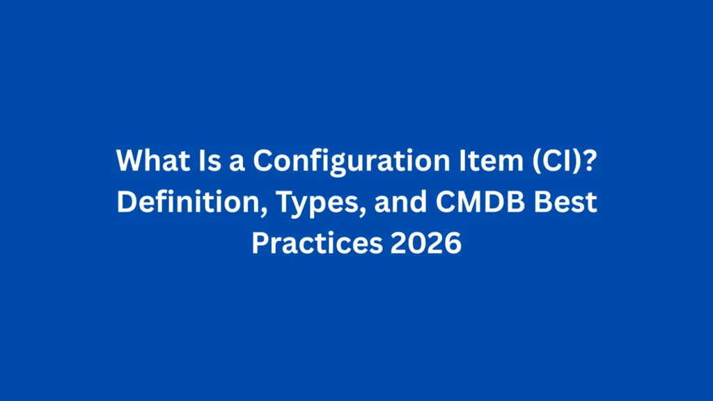What is configuration item