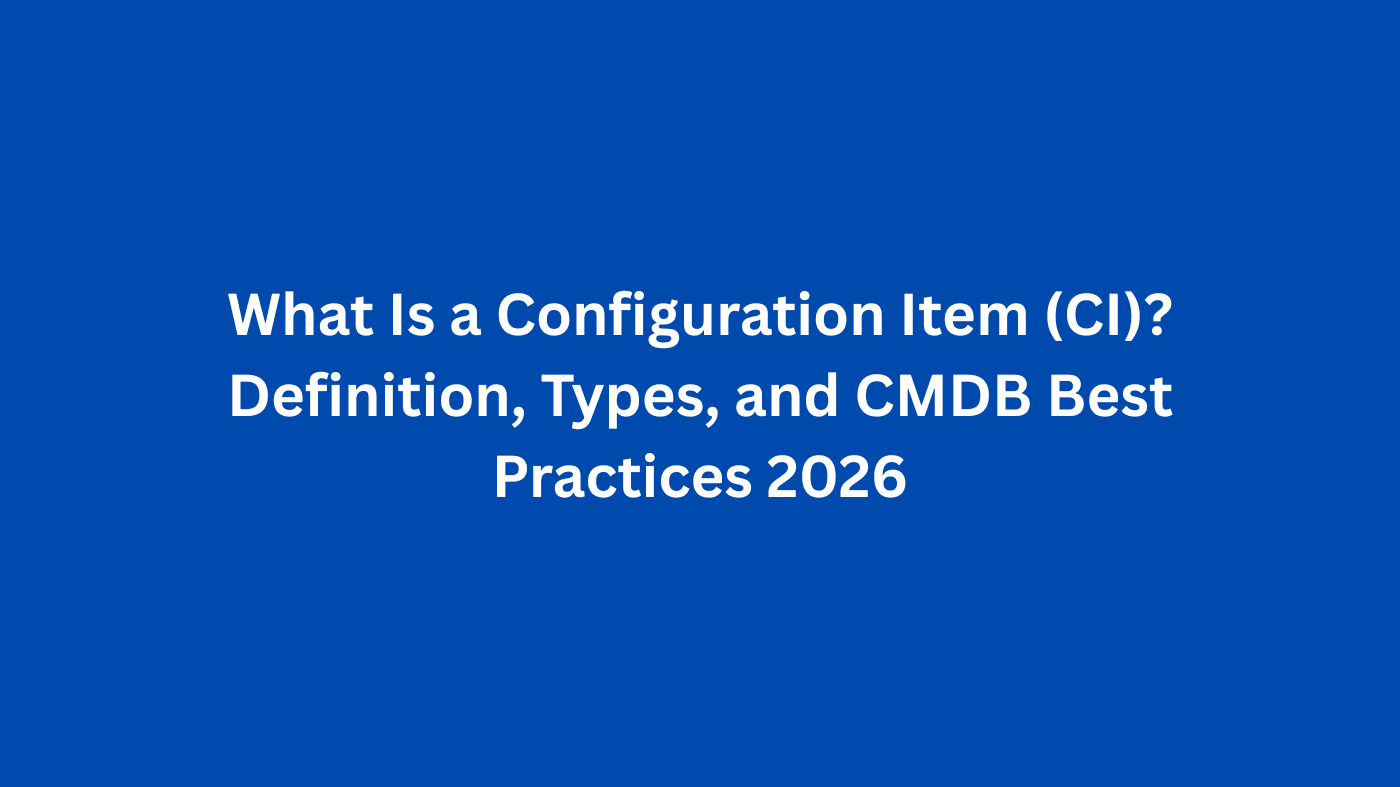 What is configuration item