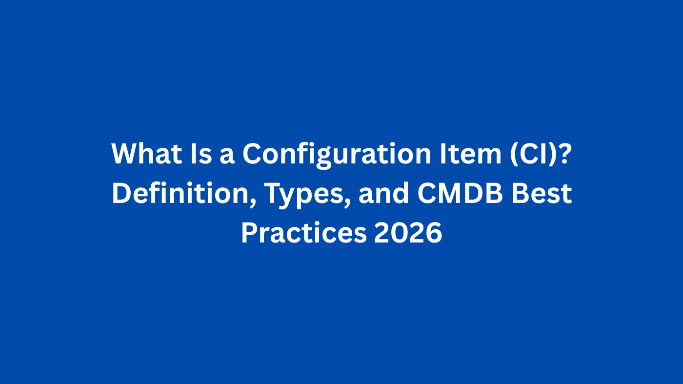 What is configuration item