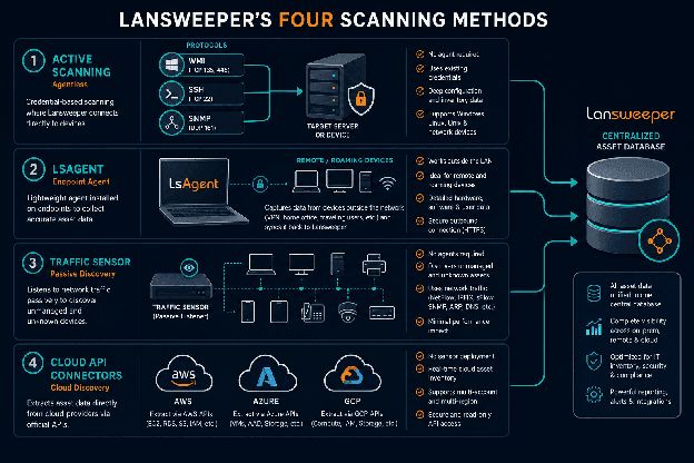 LANSWEEPER'S FOUR SCANNING METHODS