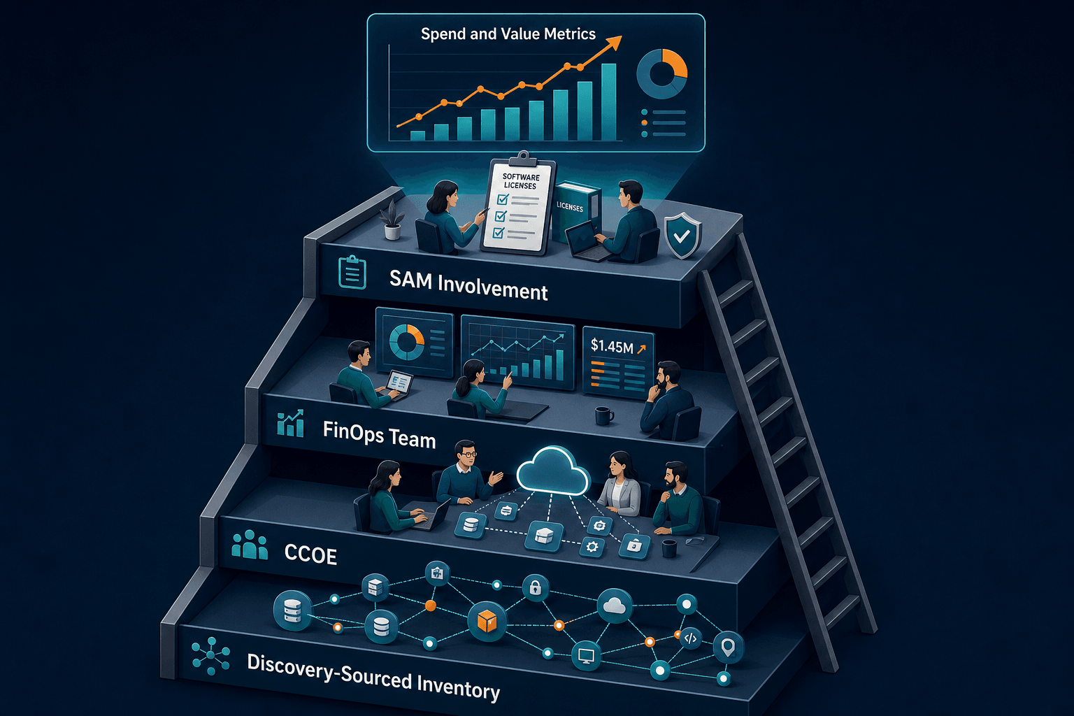 Finops Maturity Ladder Showing Ccoe Fino — Flexera 2026 State Of The Cloud Report