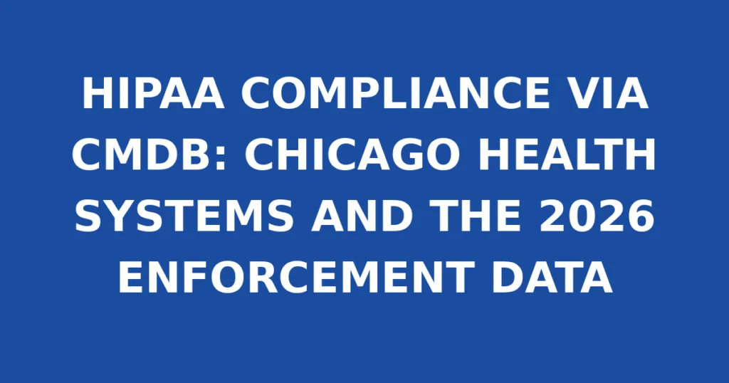 HIPAA COMPLIANCE VIA CMDB: CHICAGO HEALTH SYSTEMS AND THE 2026 ENFORCEMENT DATA
