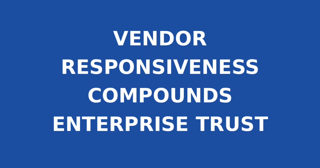 VENDOR RESPONSIVENESS COMPOUNDS ENTERPRISE TRUST