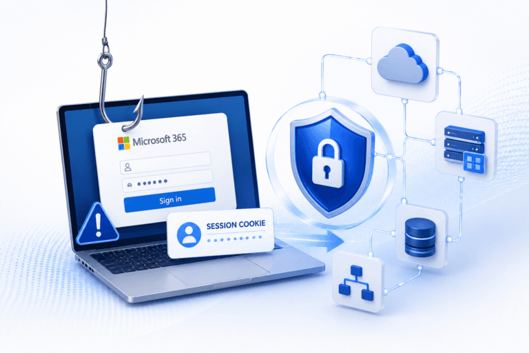Illustrative image showing stolen Microsoft 365 session cookies.