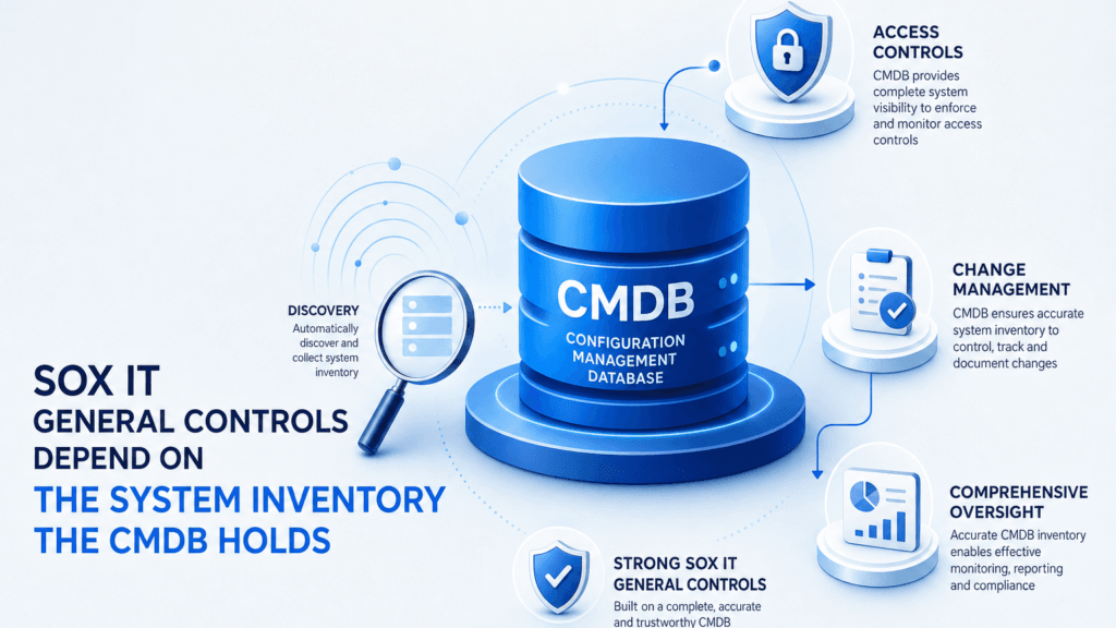 SOX IT GENERAL CONTROLS DEPEND ON THE SYSTEM INVENTORY THE CMDB HOLDS