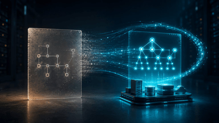 IT documentation software transforming a stale infrastructure record into a continuously updated service map.