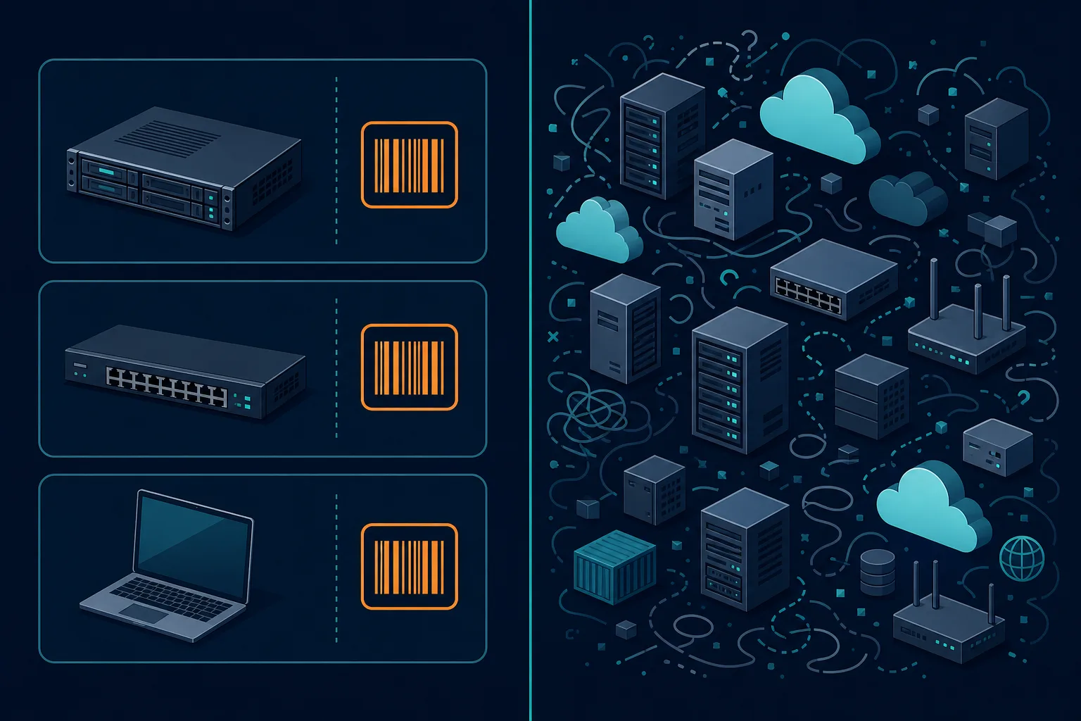 Conceptual Diagram Contrasting A Barcode Conceptual Diagram Contrasting A Barcode — Asset Panda Reviews Honest Assessment It Teams