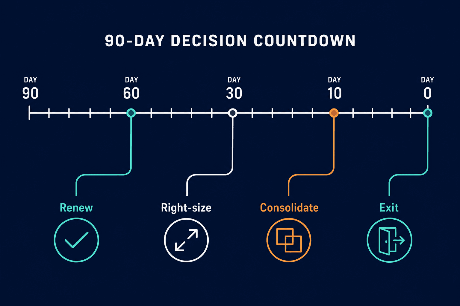 Conceptual Diagram Showing A Countdown T Conceptual Diagram Showing A Countdown T — Asset Truth Before Vendor Consolidation Renewals