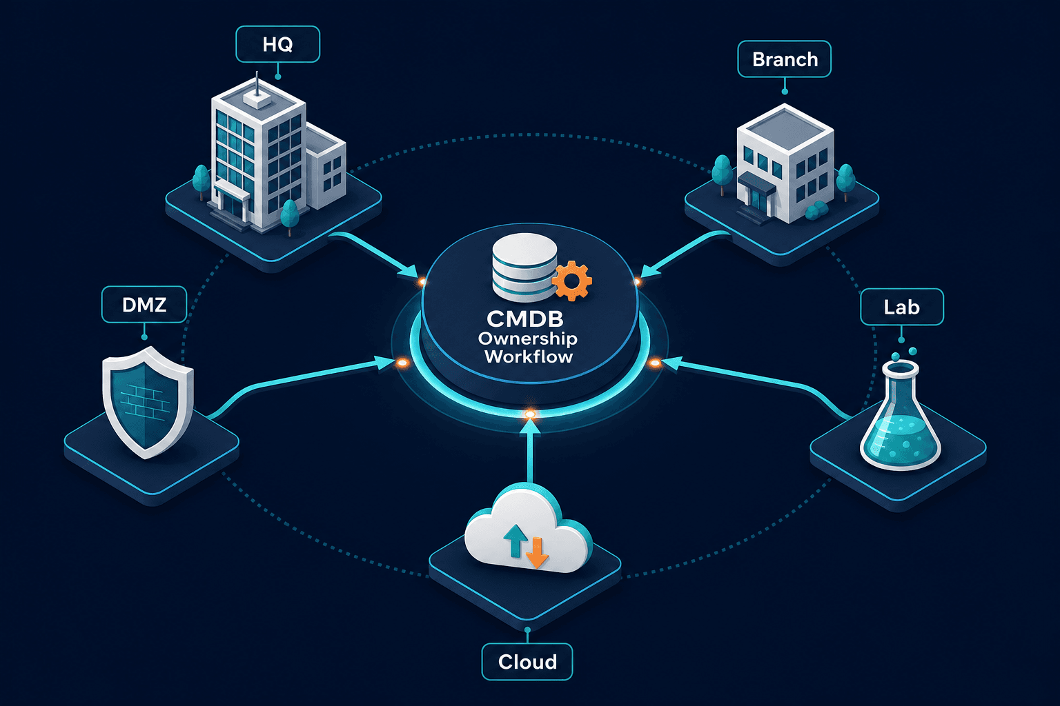 Conceptual Diagram Showing A Multi Site Conceptual Diagram Showing A Multi Site — Find Shadow Servers Unknown Network Devices Before Audit