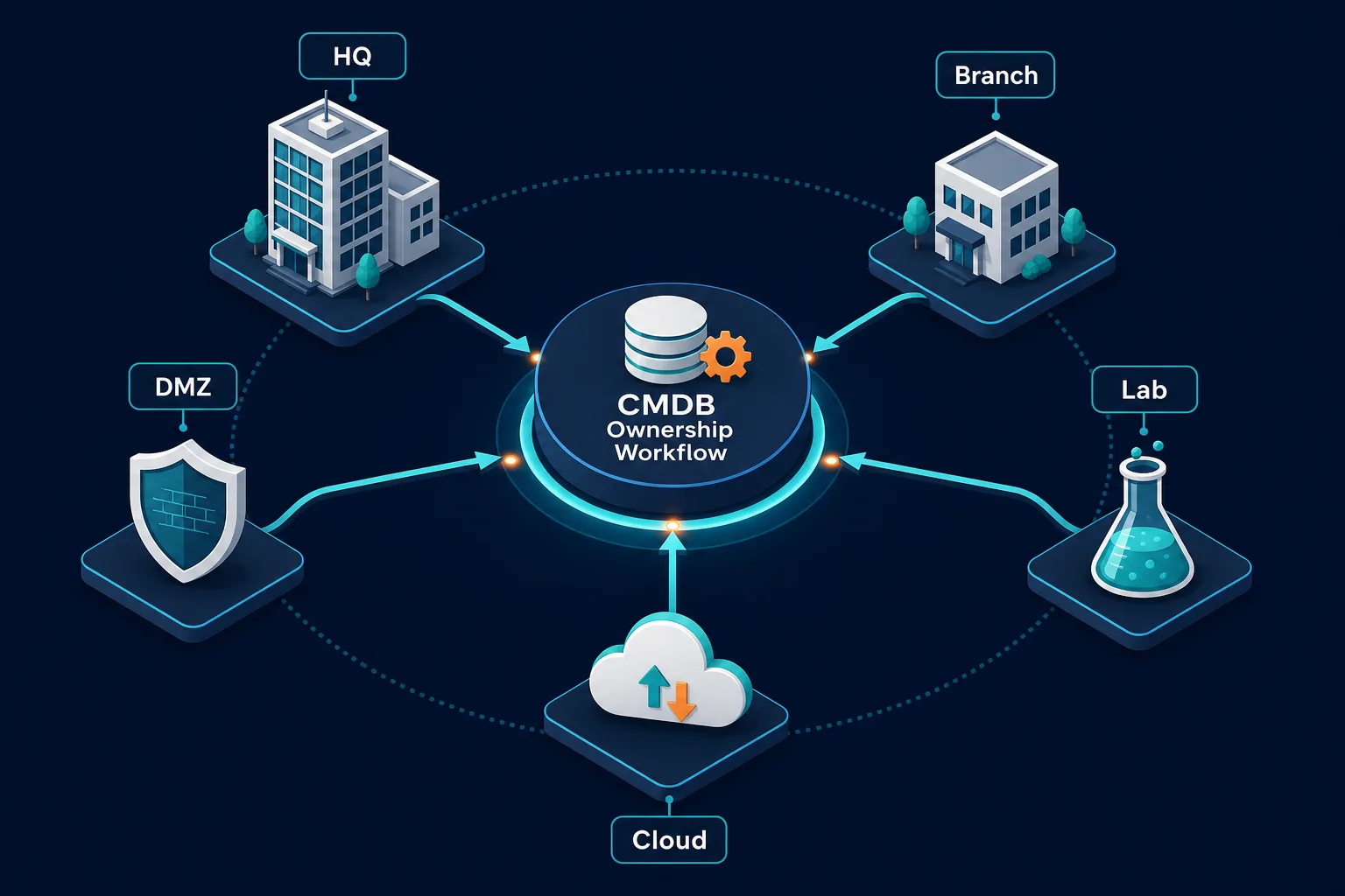 Conceptual Diagram Showing A Multi Site Conceptual Diagram Showing A Multi Site — Find Shadow Servers Unknown Network Devices Before Audit