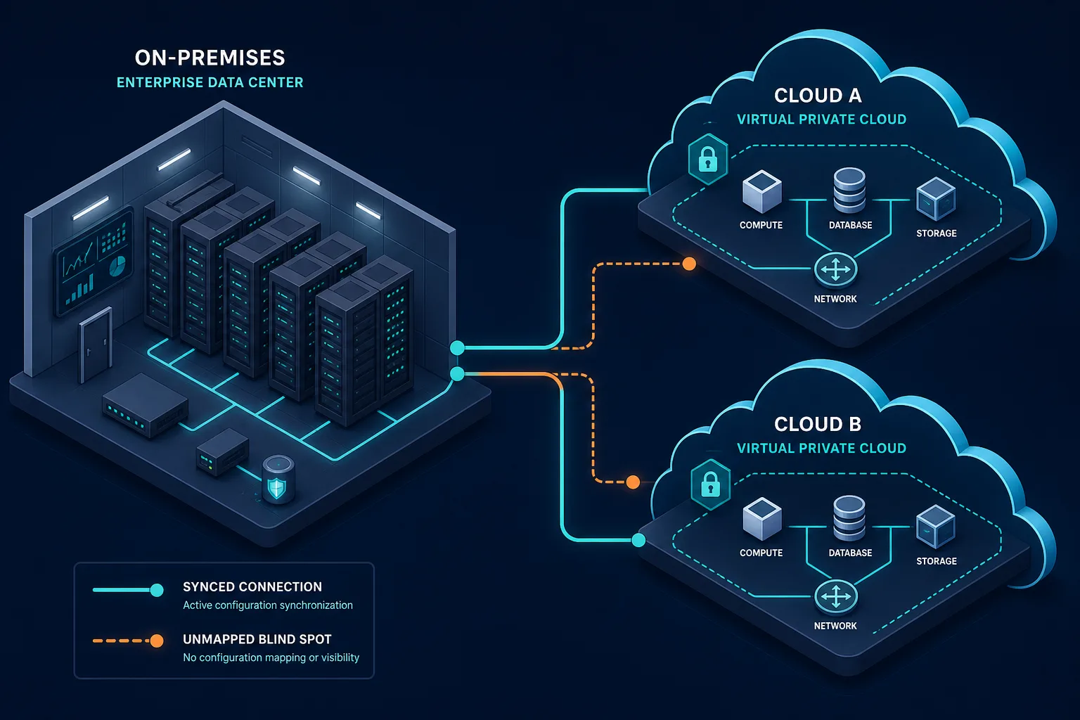 Conceptual Diagram Showing Hybrid Cloud — Hybrid Cloud Asset Discovery Atlanta Enterprises