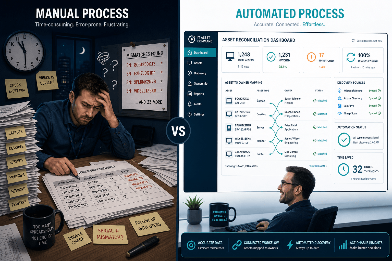 Conceptual Illustration Contrasting A Ma Conceptual Illustration Contrasting A Ma — Automated User Provisioning Gap Identity Asset