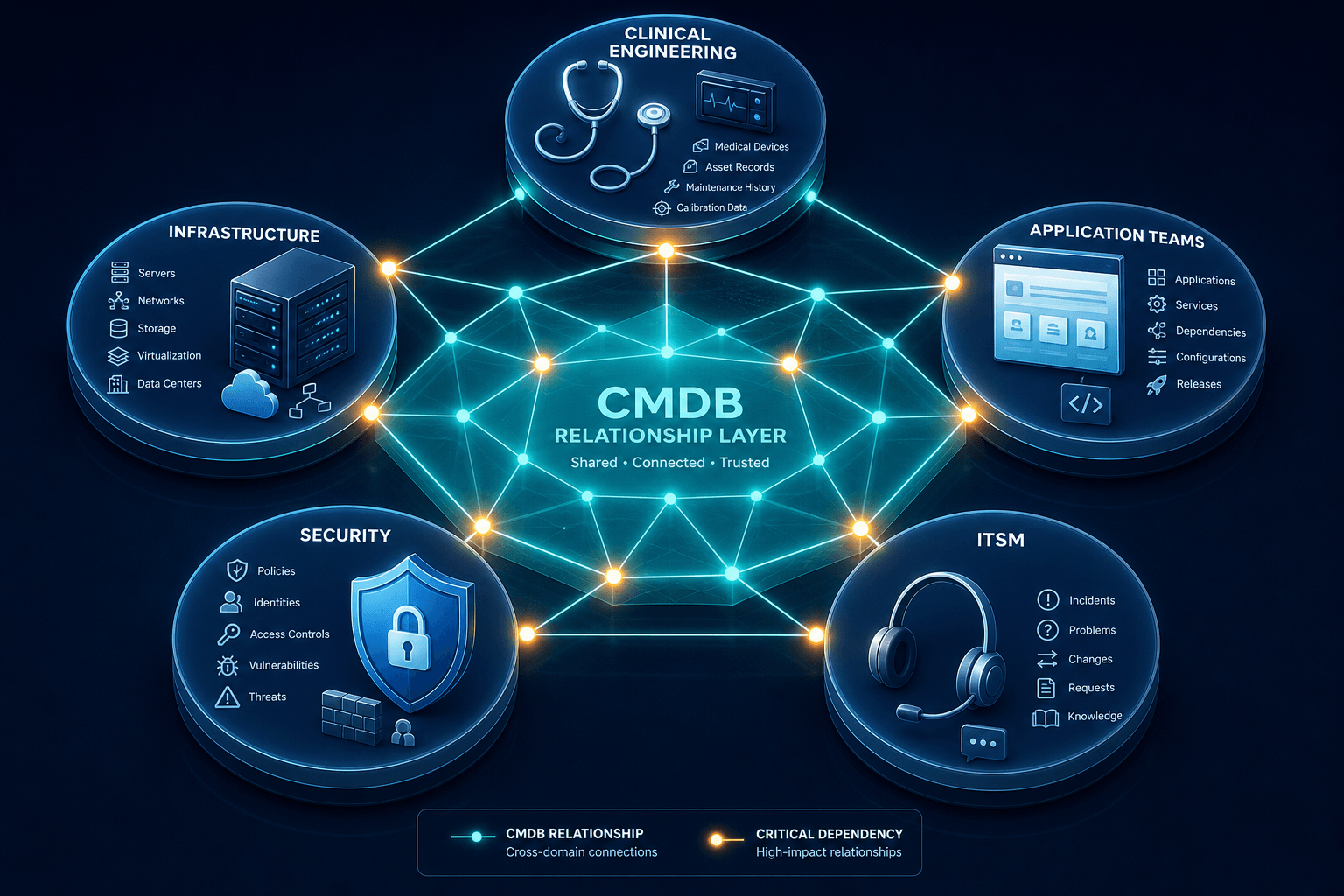 Illustrative Example Of Five Separate He — Cmdb In Healthcare