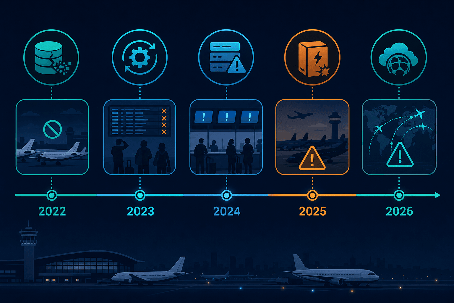 Timeline Graphic Showing Major Airline I — Itom Aviation Airlines