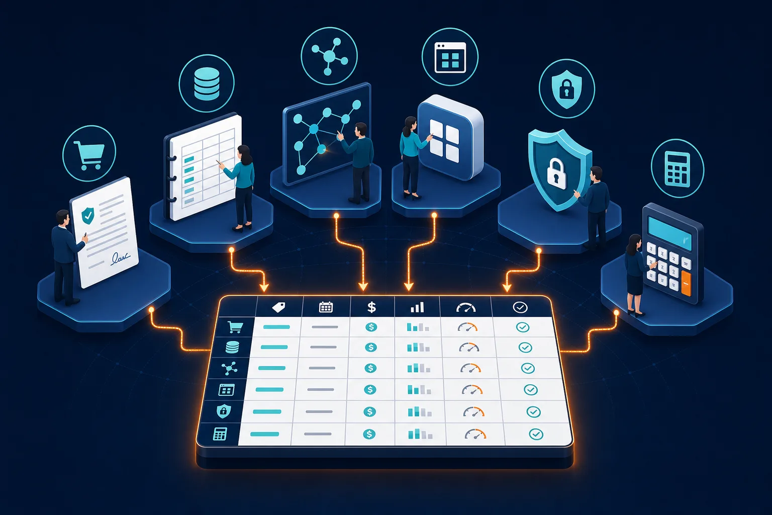 Conceptual Diagram Showing Six It Roles — Asset Truth Before Vendor Consolidation Renewals