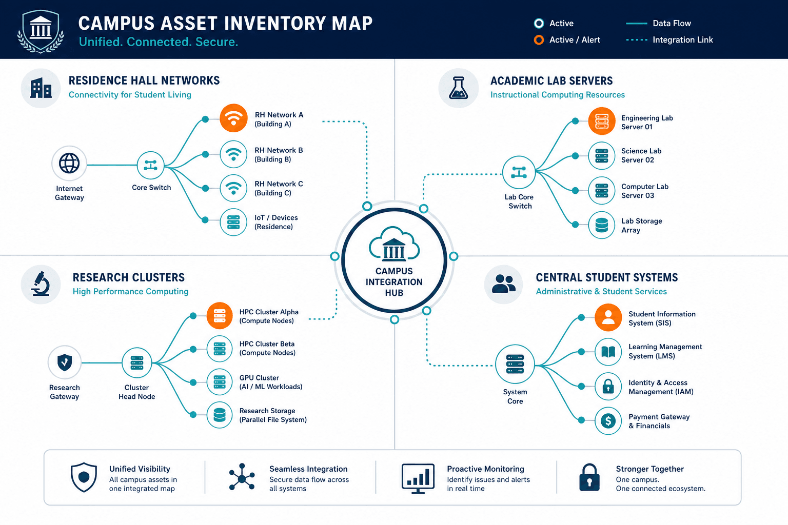 Illustrative Example Of A Campus Asset — Higher Education Tracking Systems Sprawling Campus Networks