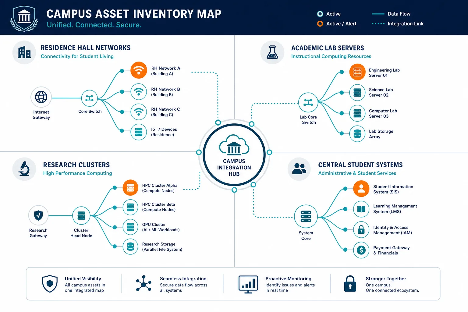 Illustrative Example Of A Campus Asset — Higher Education Tracking Systems Sprawling Campus Networks