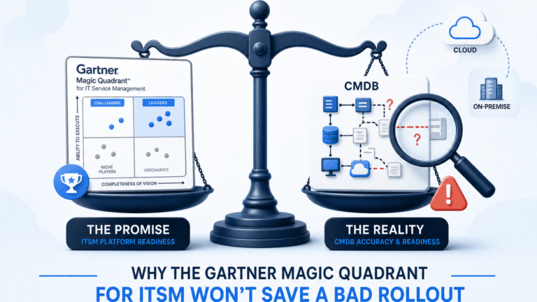 WHY THE GARTNER MAGIC QUADRANT FOR ITSM WON'T SAVE A BAD ROLLOUT