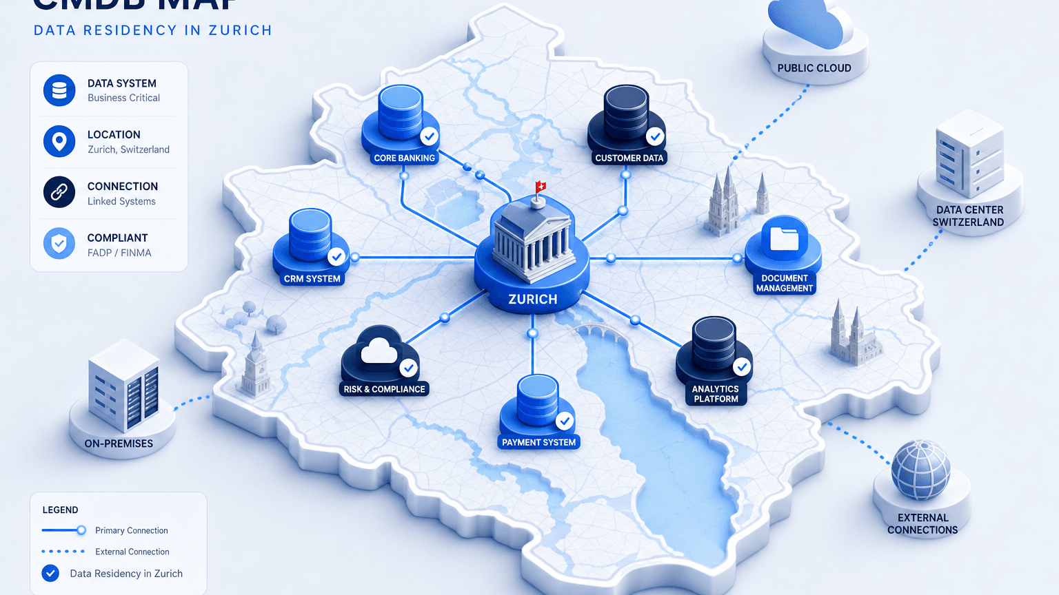 CMDB FOR DATA RESIDENCY IN ZURICH BANKS: DON'T LOSE THE MAP