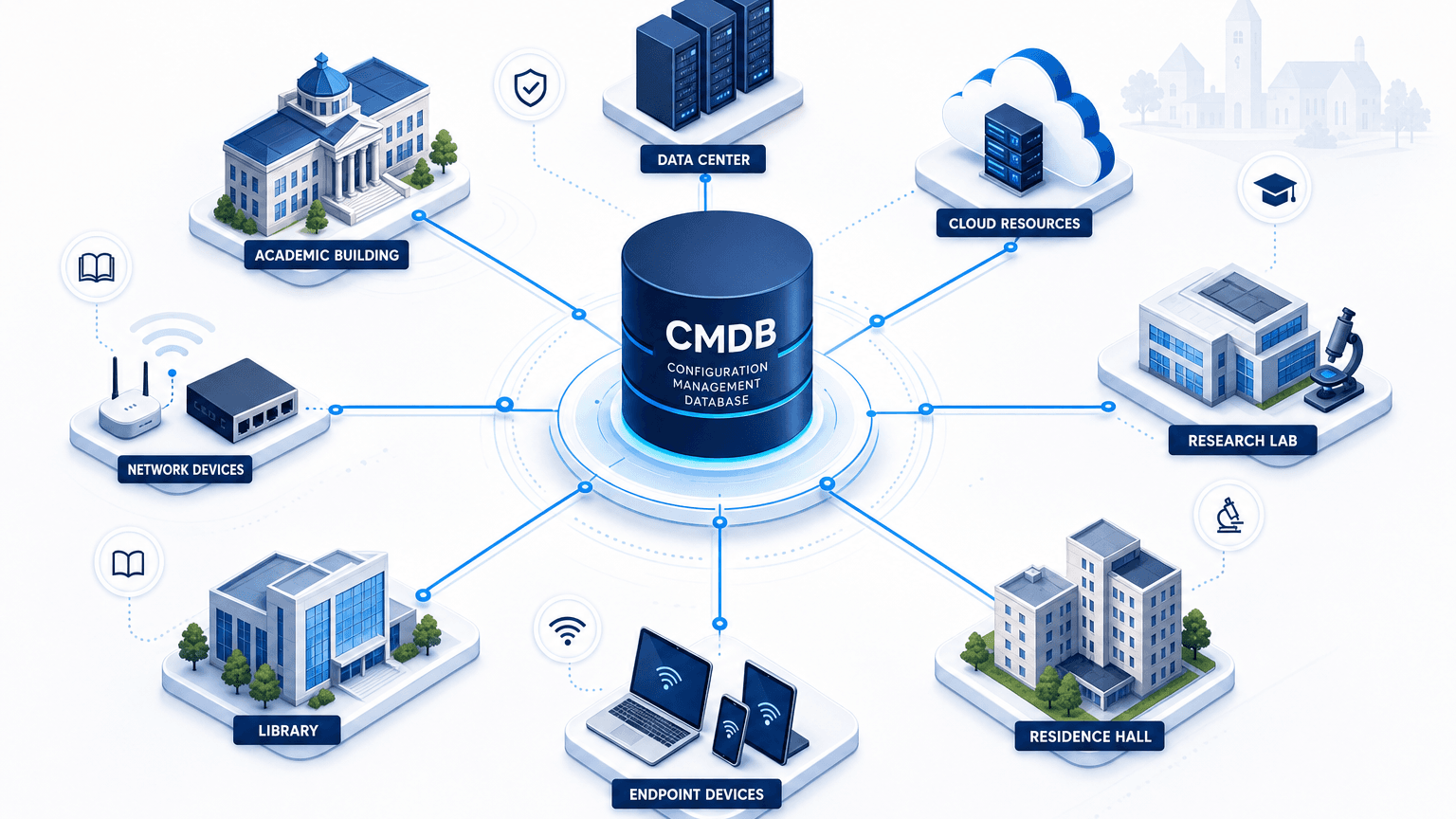 TRACKING IT SYSTEMS ACROSS SPRAWLING CAMPUS NETWORKS